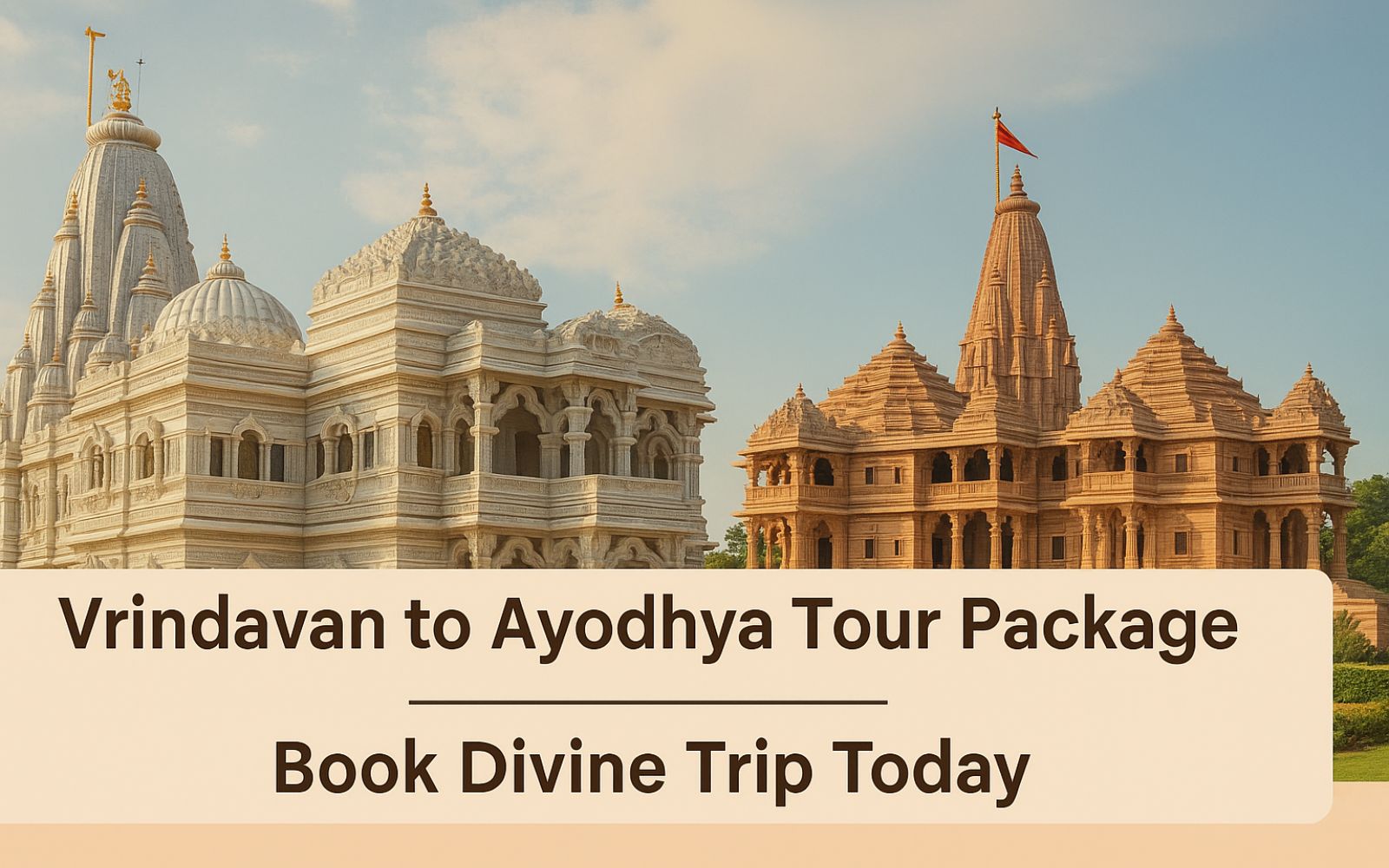 Vrindavan to Ayodhya Trip – Affordable & Guided Package tour in Ayodhya, Uttar Pradesh. Highlights: Spiritual 4-day trip from Vrindavan to Ayodhya with guided tours of Ram Mandir, temples, and holy gh...